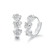 Elegant Silver Earrings with Floral Design