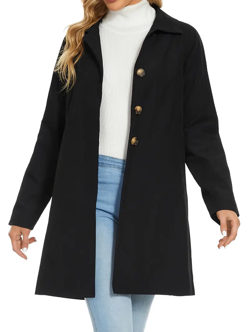 Long Women's Trench Coat With Waist Belt – Amara