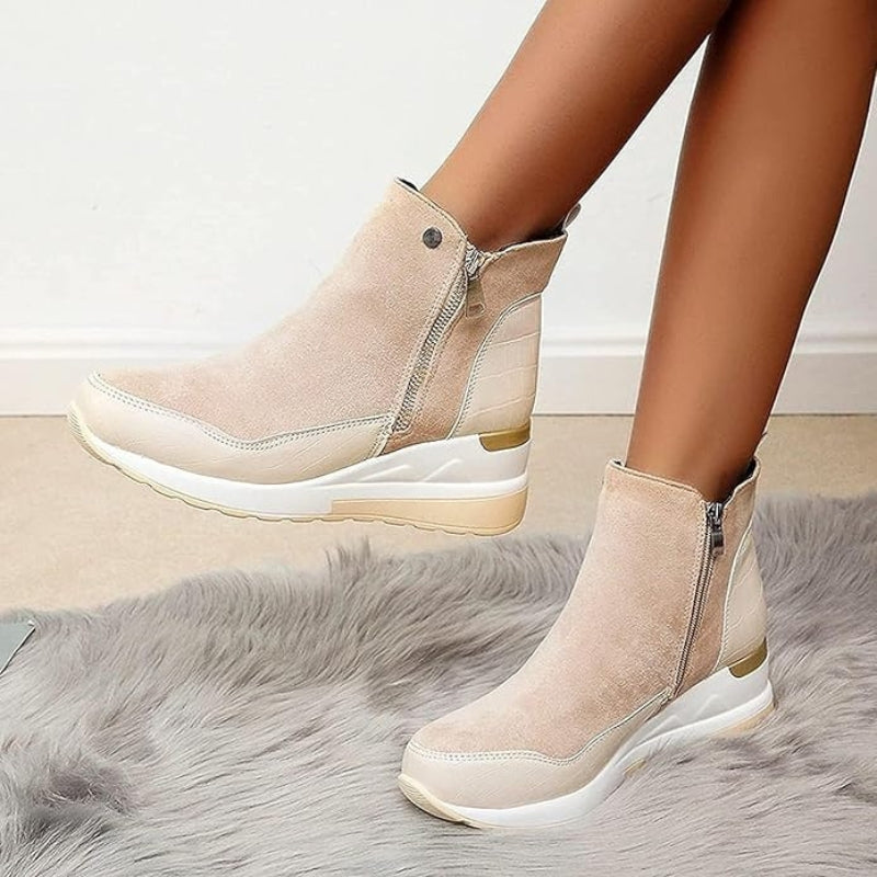 Orthopaedic Leather Ladies Ankle Boots - Emma