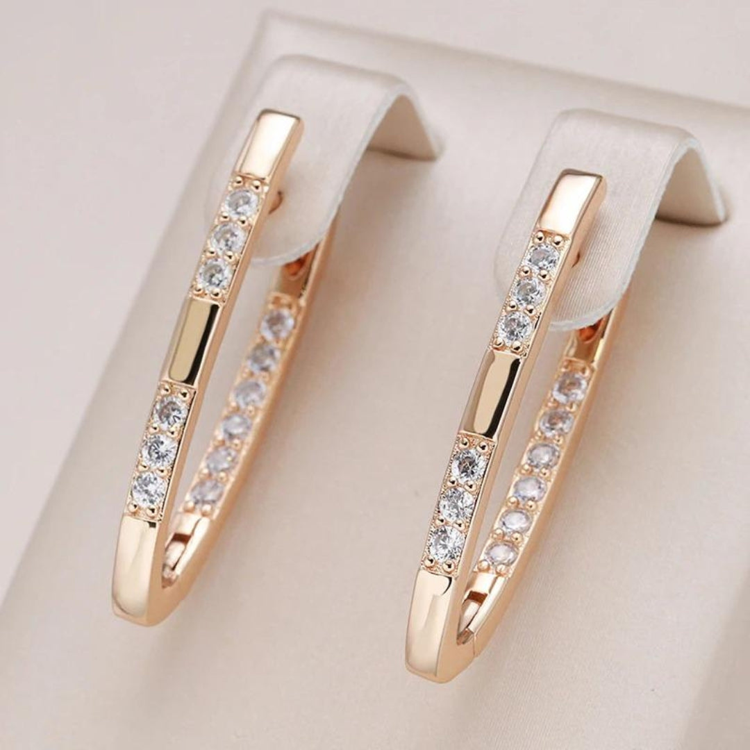 Radiant Zirconia Earrings - Celeste