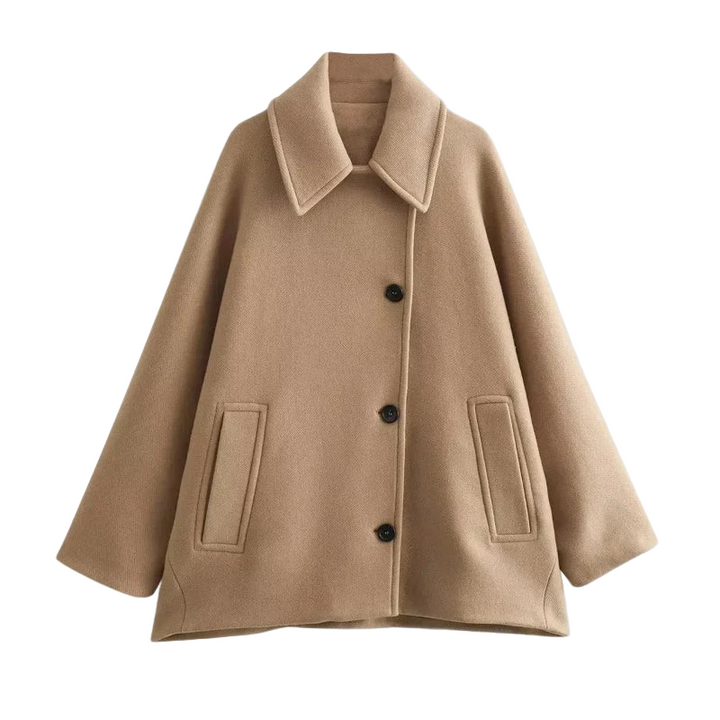 Ladies' transitional jacket in oversized style with button closure – Selina