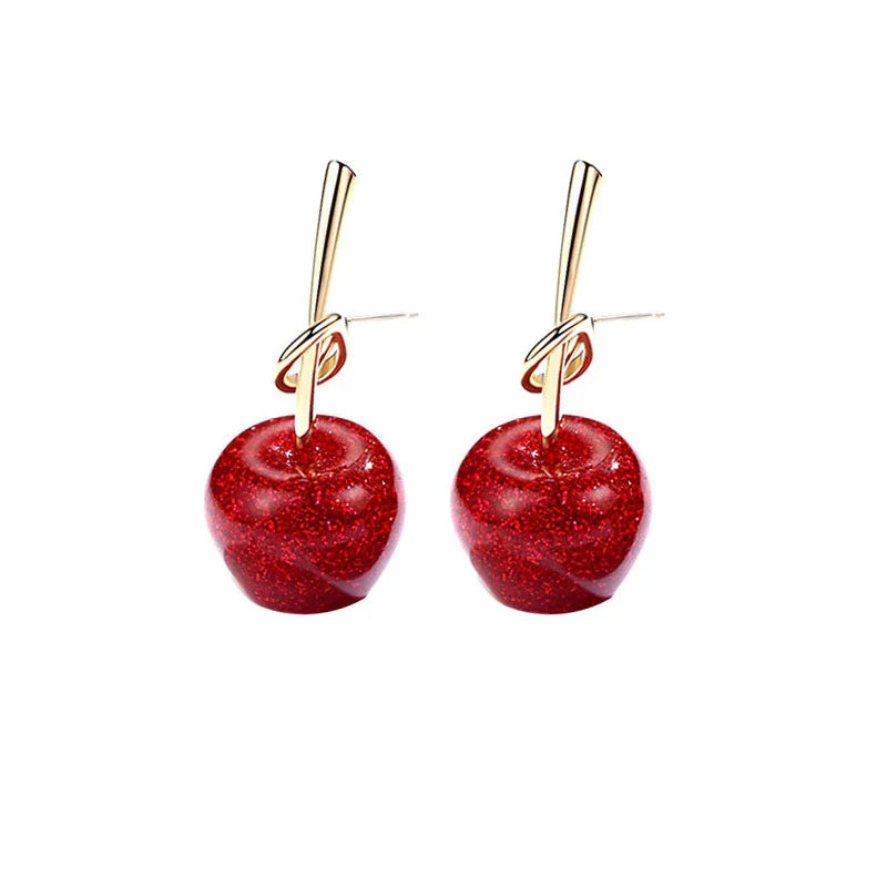 Beautiful Red Cherry Earrings