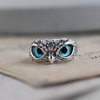 Silver Opal Owl Charm Ring - Ophelia