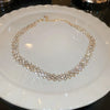 Golden Gala Rhinestone Geometric Necklace