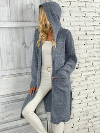 Long women's knitted cardigan for autumn & winter – Elara
