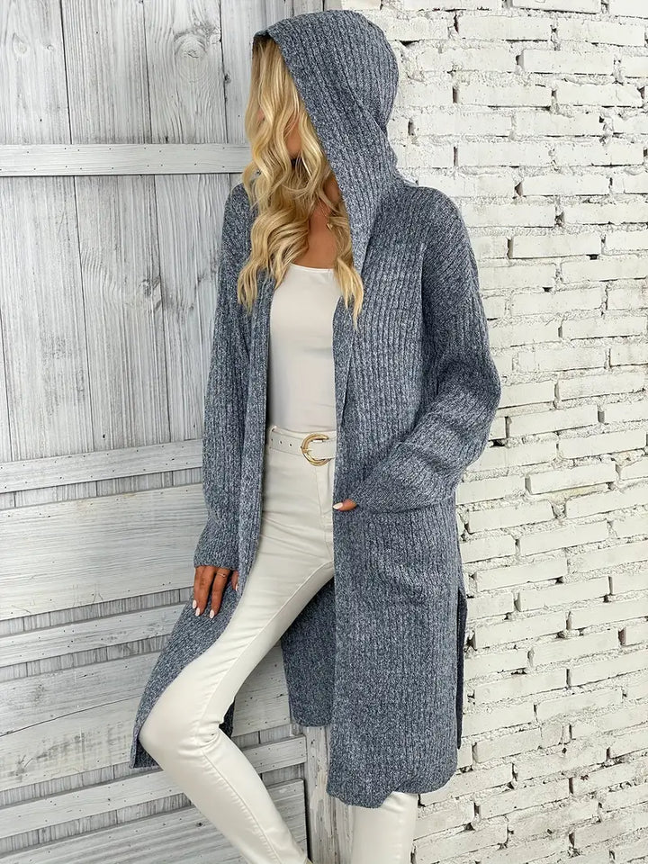 Long women's knitted cardigan for autumn & winter – Elara