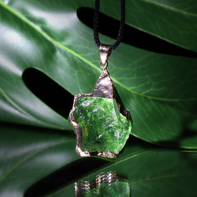 Fine Natural Moldavite Necklace - Lyra