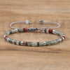 Braided Bracelet with 2.4mm Natural Stone Rollers - Seraphina