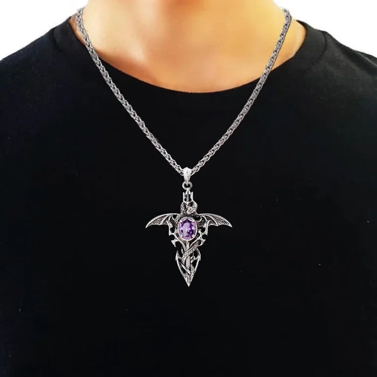 Vintage Demon Crystal Necklace