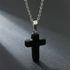 Natural Gemstone Cross Necklace - Seraphina