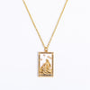 Zirconia Gold-Plated Tarot Teardrop Pendant Necklace – Amara