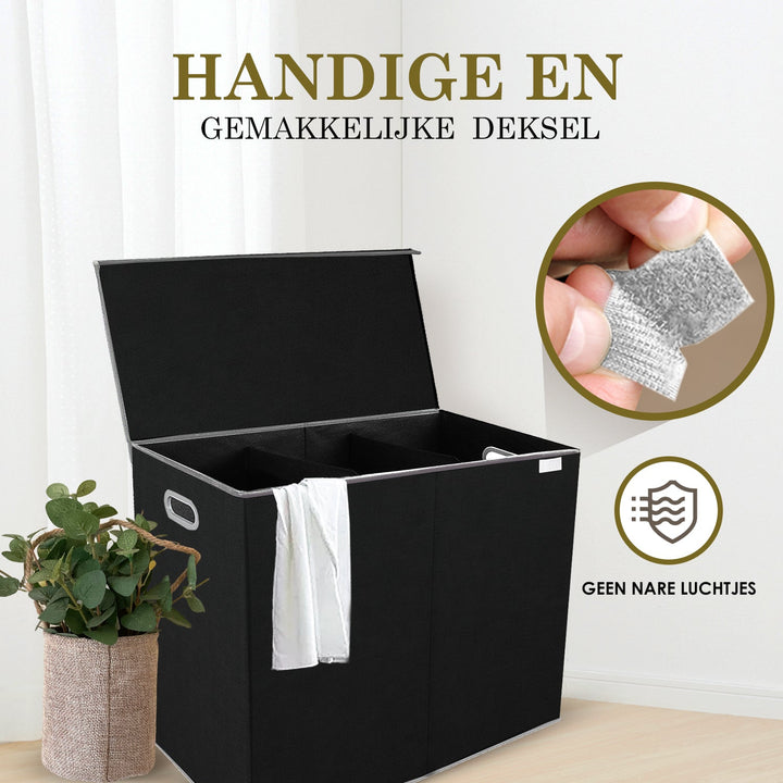 3-Compartment Laundry Hamper with Lid-State of Style