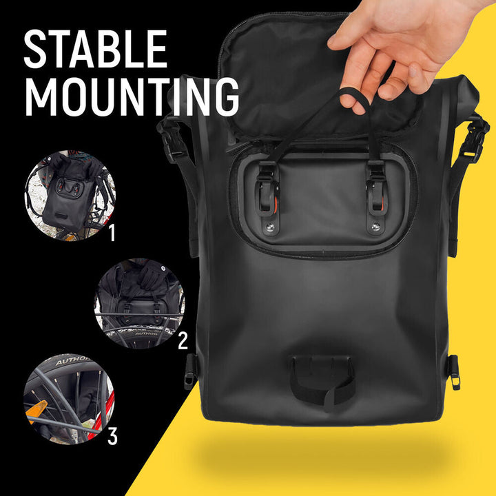 3-in-1 Bicycle Bag for Carrier - Max-Black-State of Style