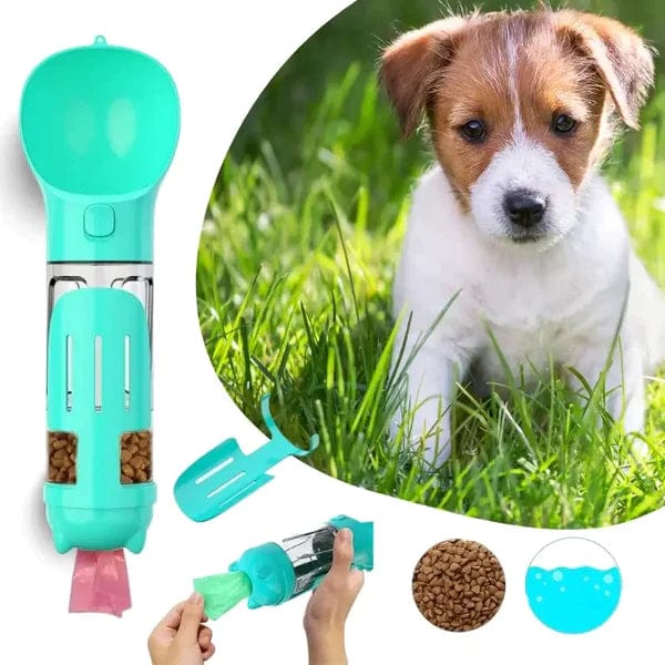 3-in-1 Dog Water Bottle - AdventureBuddy-300ml + Food Box-Blue-State of Style