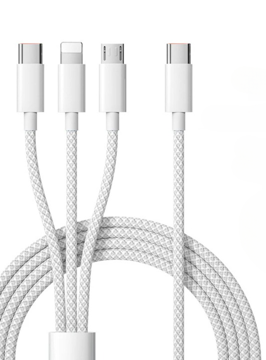 3-in-1 Fast Charging Cable with 100W Power Output – Buy 1, Get 1 FREE-Grey-1.5m-State of Style