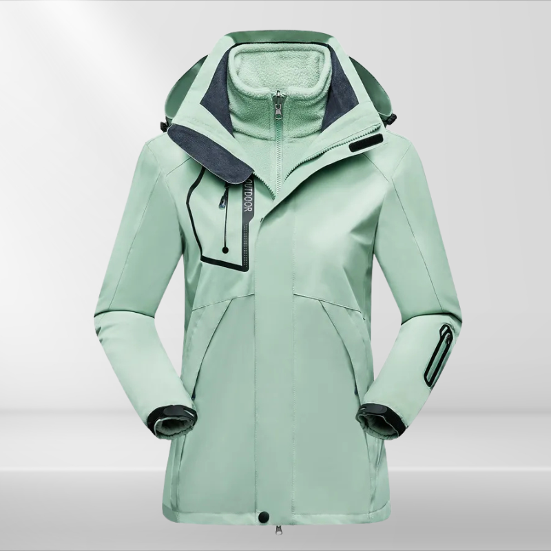 3-in-1 Outdoor Jacket for Women - Romy-Green-M-State of Style