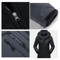 3-in-1 Outdoor Protective Jacket for Women - Luna-Black-M-State of Style
