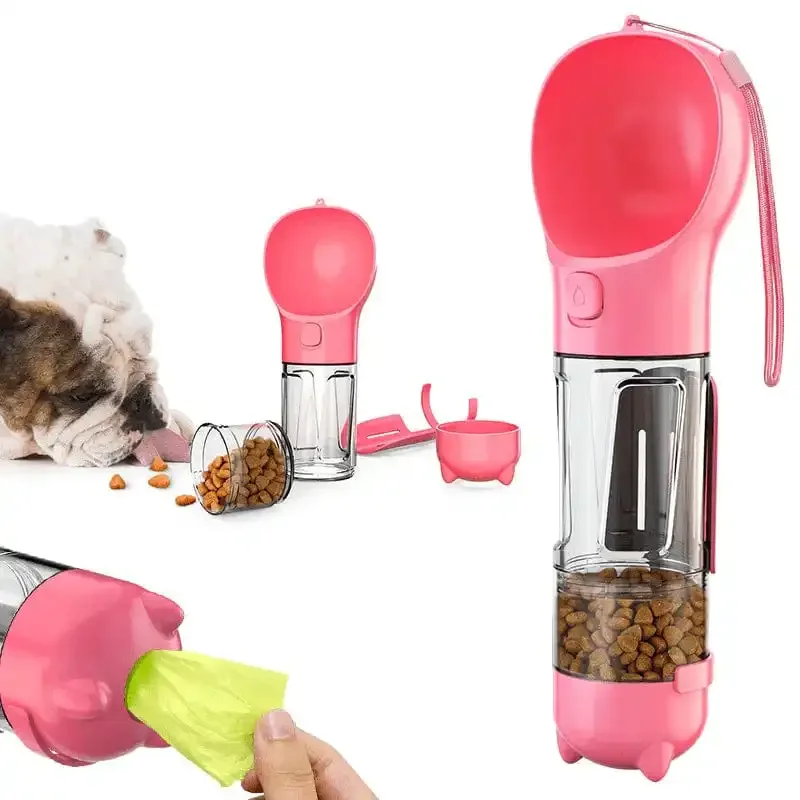 3-in-1 Portable Water Bottle for Pets - PawHydrate Pro-Pink-300ml-State of Style