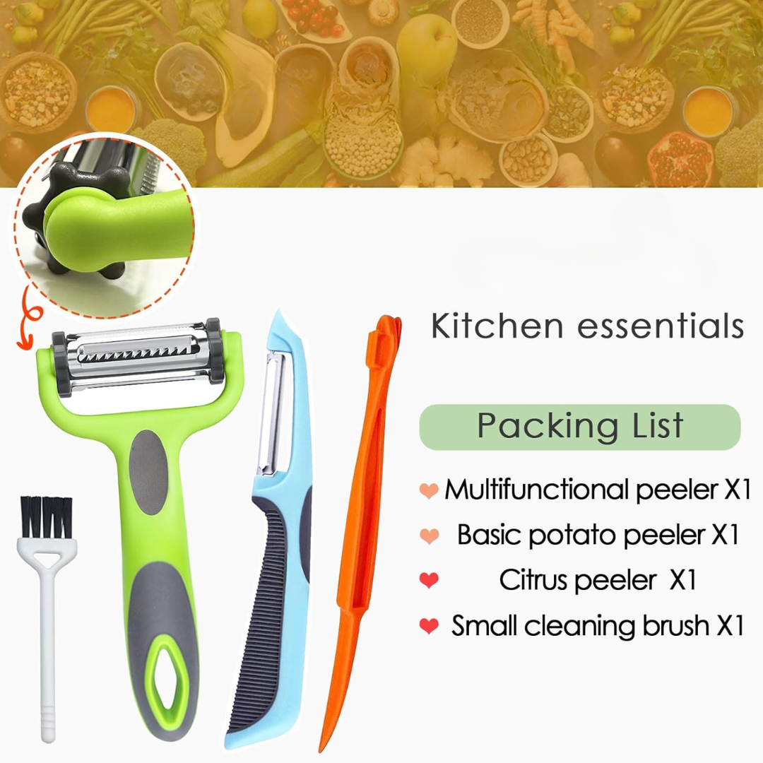 3-in-1 Vegetable Peeler with Julienne Blade-State of Style