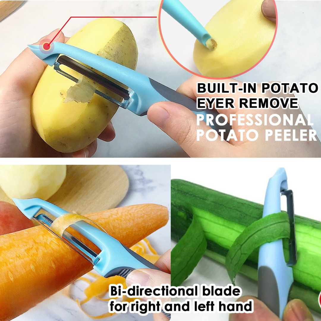 3-in-1 Vegetable Peeler with Julienne Blade-State of Style