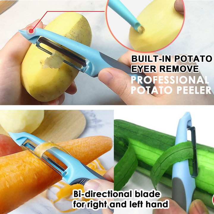3-in-1 Vegetable Peeler with Julienne Blade-State of Style