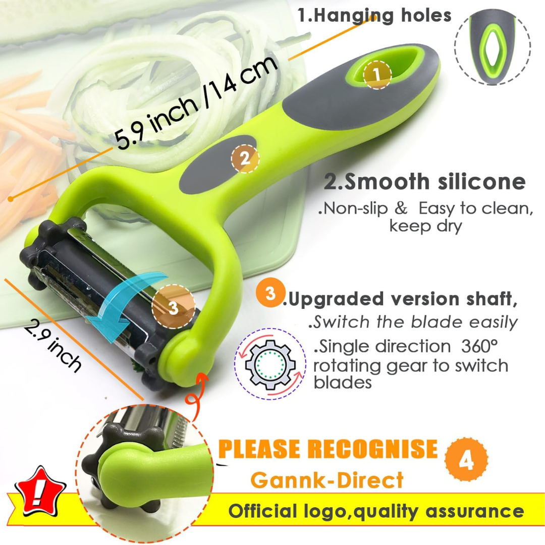 3-in-1 Vegetable Peeler with Julienne Blade-State of Style