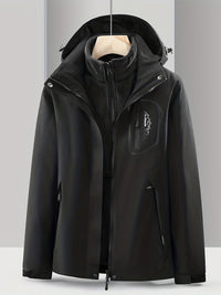 3-in-1 Waterproof Jacket - Nora-Black-XS-State of Style