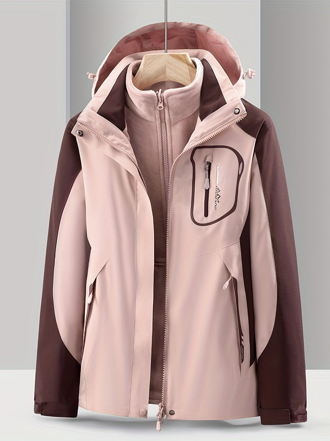 3-in-1 Waterproof Jacket - Nora-Pink-XS-State of Style
