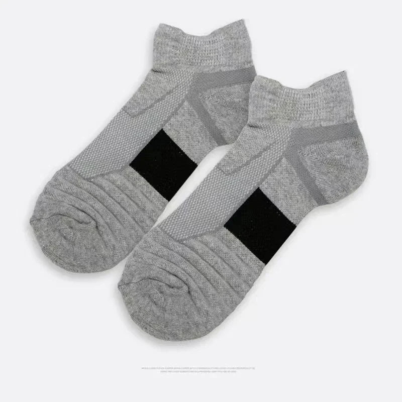 3 Pairs of Breathable Mesh Terry Sports Socks - CoolStep-Black-State of Style