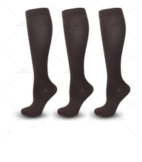 3 Pairs of Knee-High Compression Socks - FitSupport-3 Pairs Brown-S-M (2.5-5)-State of Style