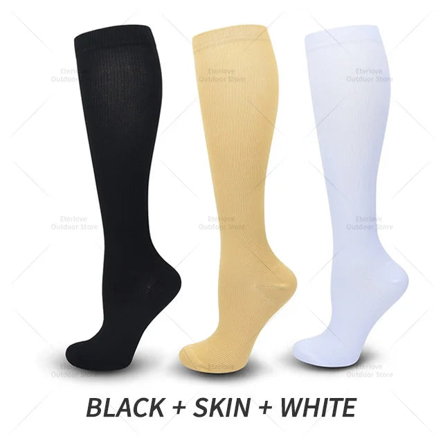3 Pairs of Knee-High Compression Socks - FitSupport-3 pairs grey-S-M (2.5-5)-State of Style