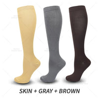 3 Pairs of Knee-High Compression Socks - FitSupport-3 pairs grey-S-M (2.5-5)-State of Style