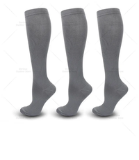 3 Pairs of Knee-High Compression Socks - FitSupport-3 pairs grey-S-M (2.5-5)-State of Style