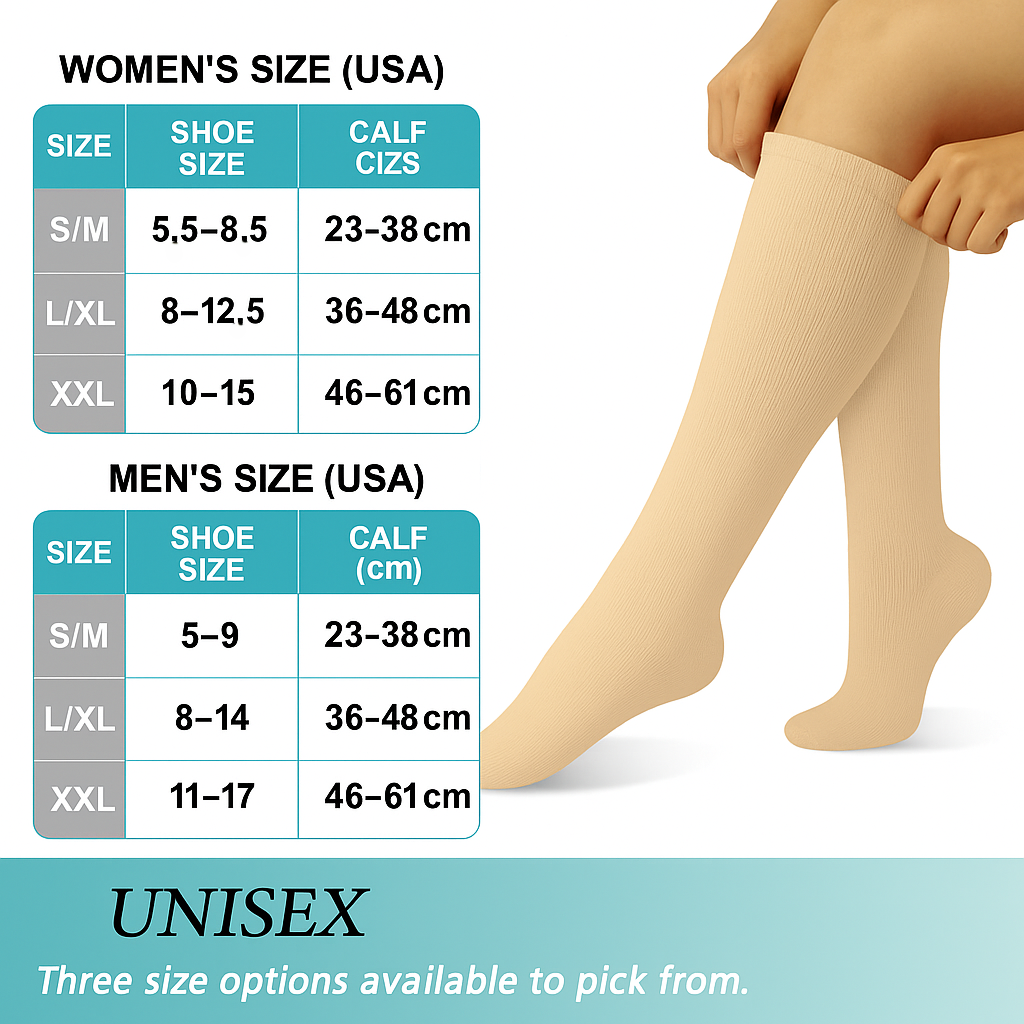 3 Pairs of Knee-High Compression Socks - FitSupport-3 pairs grey-S-M (2.5-5)-State of Style