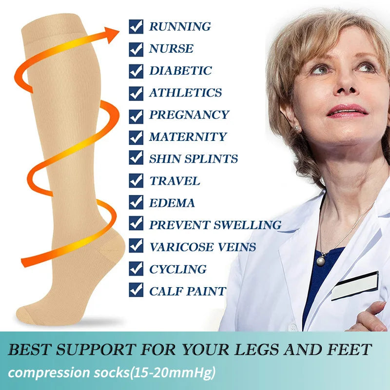 3 Pairs of Knee-High Compression Socks - FitSupport-3 pairs grey-S-M (2.5-5)-State of Style