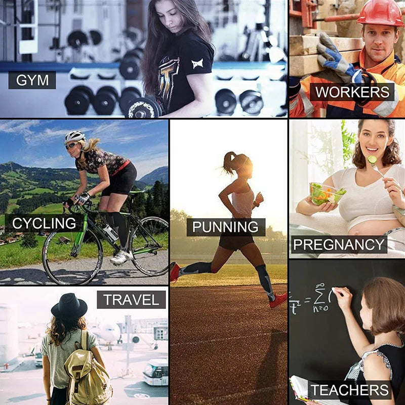 3 Pairs of Knee-High Compression Socks - FitSupport-3 pairs grey-S-M (2.5-5)-State of Style