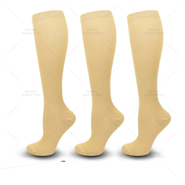 3 Pairs of Knee-High Compression Socks - FitSupport-3 pairs skin colour-S-M (2.5-5)-State of Style