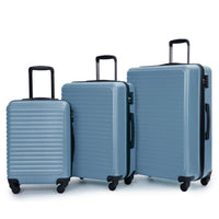 3-Piece Blue ABS Hard Shell Luggage Set – Belgrade-State of Style