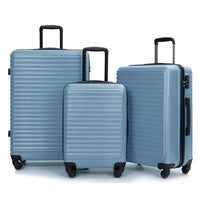3-Piece Blue ABS Hard Shell Luggage Set – Belgrade-State of Style