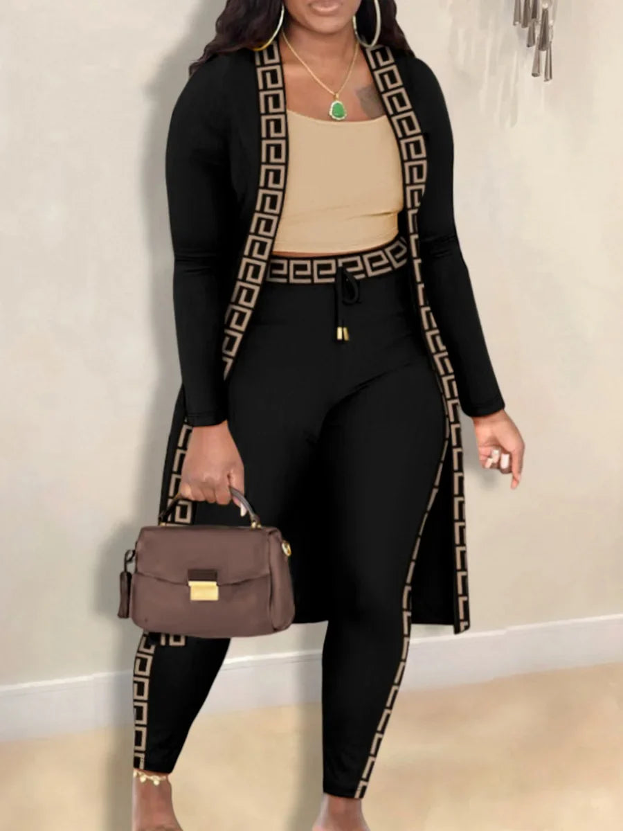 3-Piece Skinny Outfit Set in Plus Size-Black-L-State of Style
