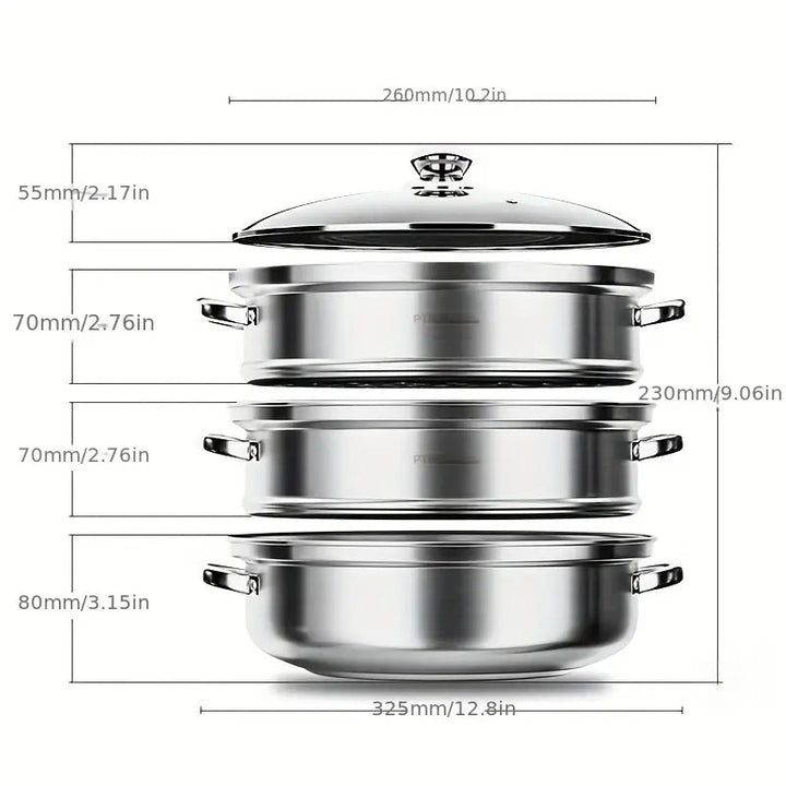 3-Tier Food Steamer – NutriSteam-State of Style