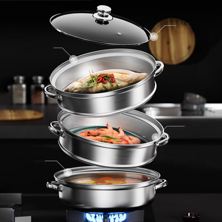 3-Tier Food Steamer - NutriSteam-State of Style