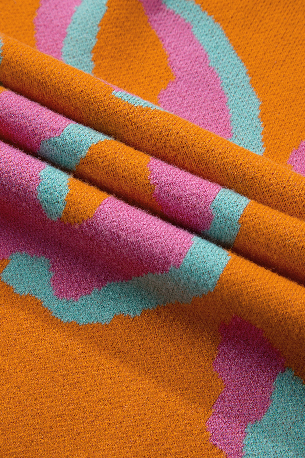 Ladies' Sweater With Colour Block Leopard Print And Round Neck - Liora