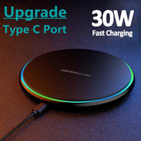 30W WIRELESS FAST CHARGER FOR IPHONE & OTHER DEVICES | INDUCTION CHARGING PAD-Wireless white-State of Style