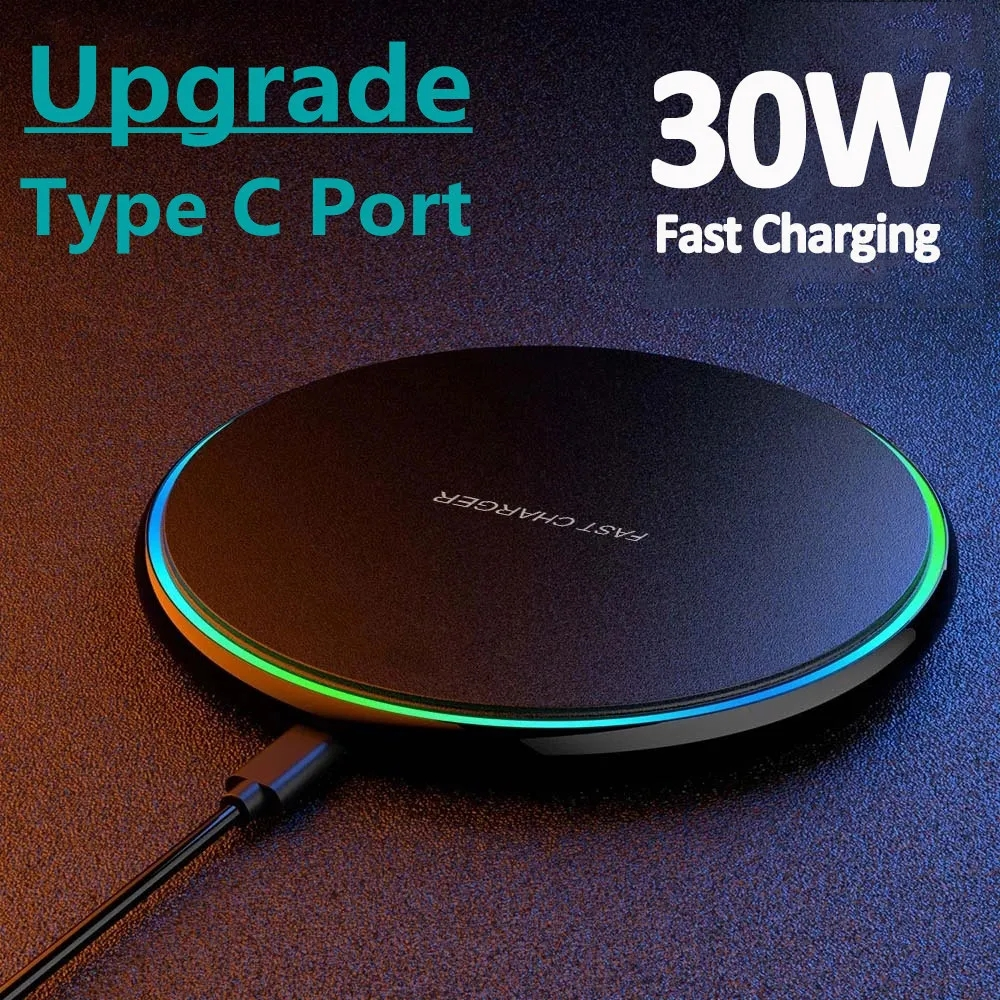 30W WIRELESS FAST CHARGER FOR IPHONE & OTHER DEVICES | INDUCTION CHARGING PAD-Wireless white-State of Style