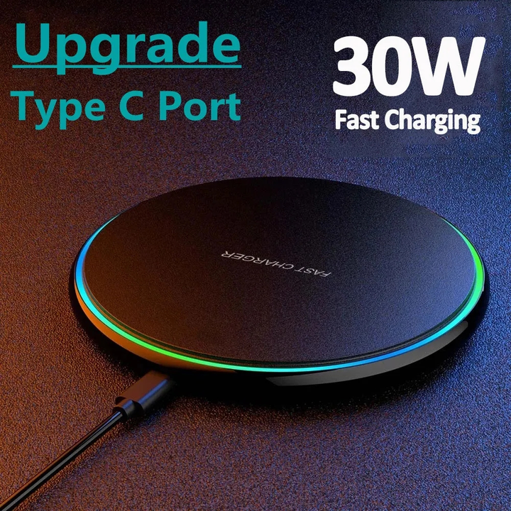 30W WIRELESS FAST CHARGER FOR IPHONE & OTHER DEVICES | INDUCTION CHARGING PAD-Wireless white-State of Style