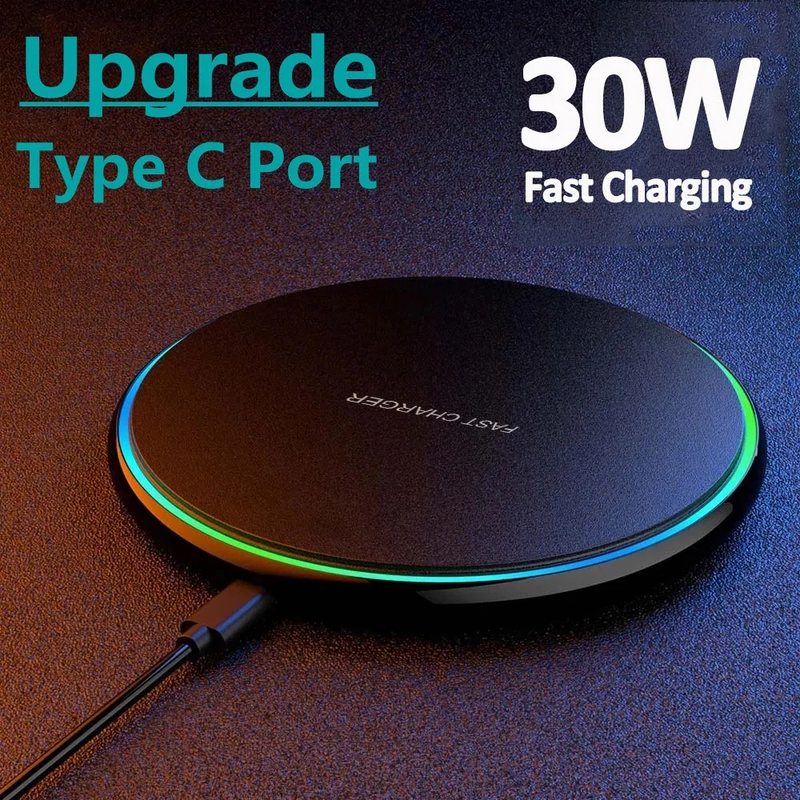 30W WIRELESS FAST CHARGER FOR IPHONE & OTHER DEVICES | INDUCTION CHARGING PAD-Wireless white-State of Style