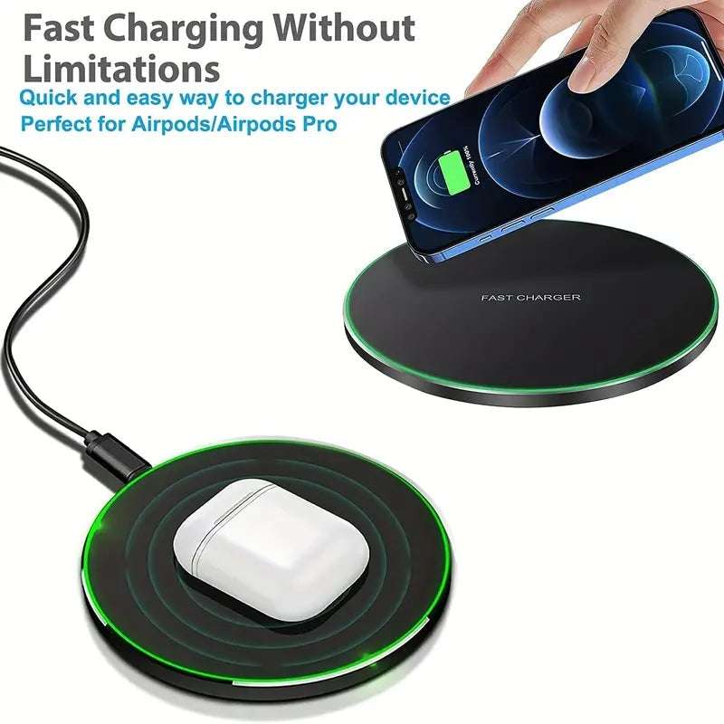30W WIRELESS FAST CHARGER FOR IPHONE & OTHER DEVICES | INDUCTION CHARGING PAD-Wireless white-State of Style