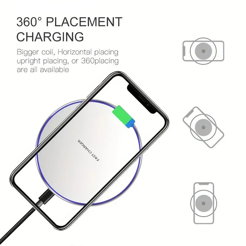 30W WIRELESS FAST CHARGER FOR IPHONE & OTHER DEVICES | INDUCTION CHARGING PAD-Wireless white-State of Style