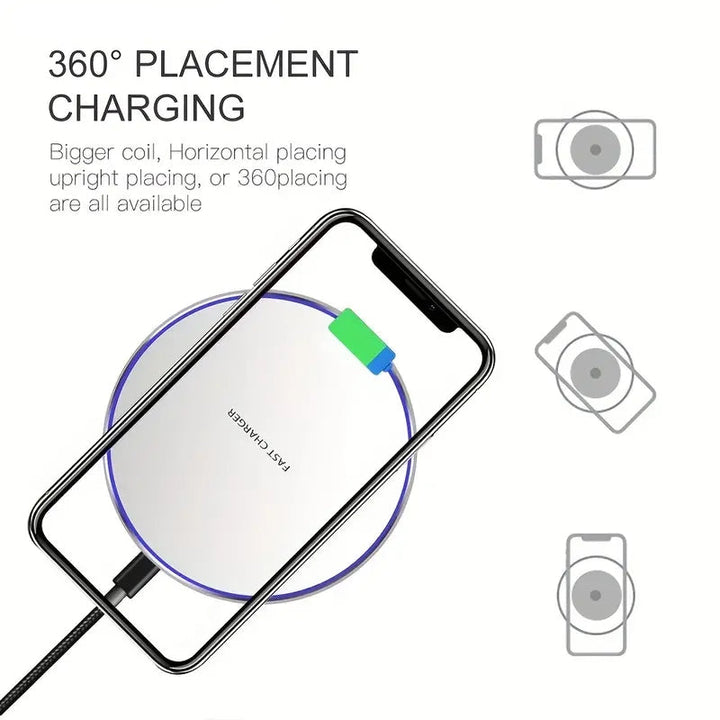 30W WIRELESS FAST CHARGER FOR IPHONE & OTHER DEVICES | INDUCTION CHARGING PAD-Wireless white-State of Style
